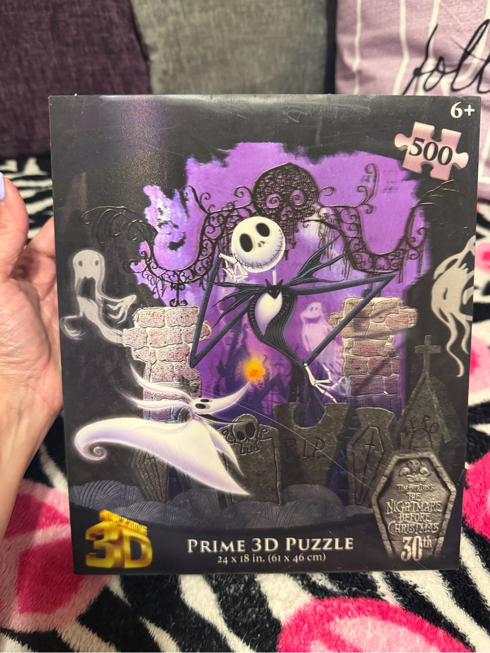 Disney The Nightmare Before Christmas Jack Skellington 3D Puzzle - Purple/Black